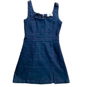 REFORMATION Black Denim Mini Dress size 0